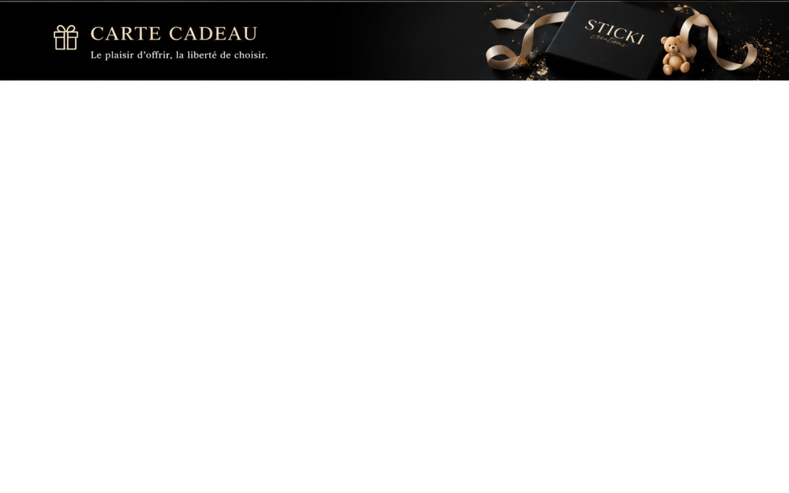 Carte cadeau Sticki