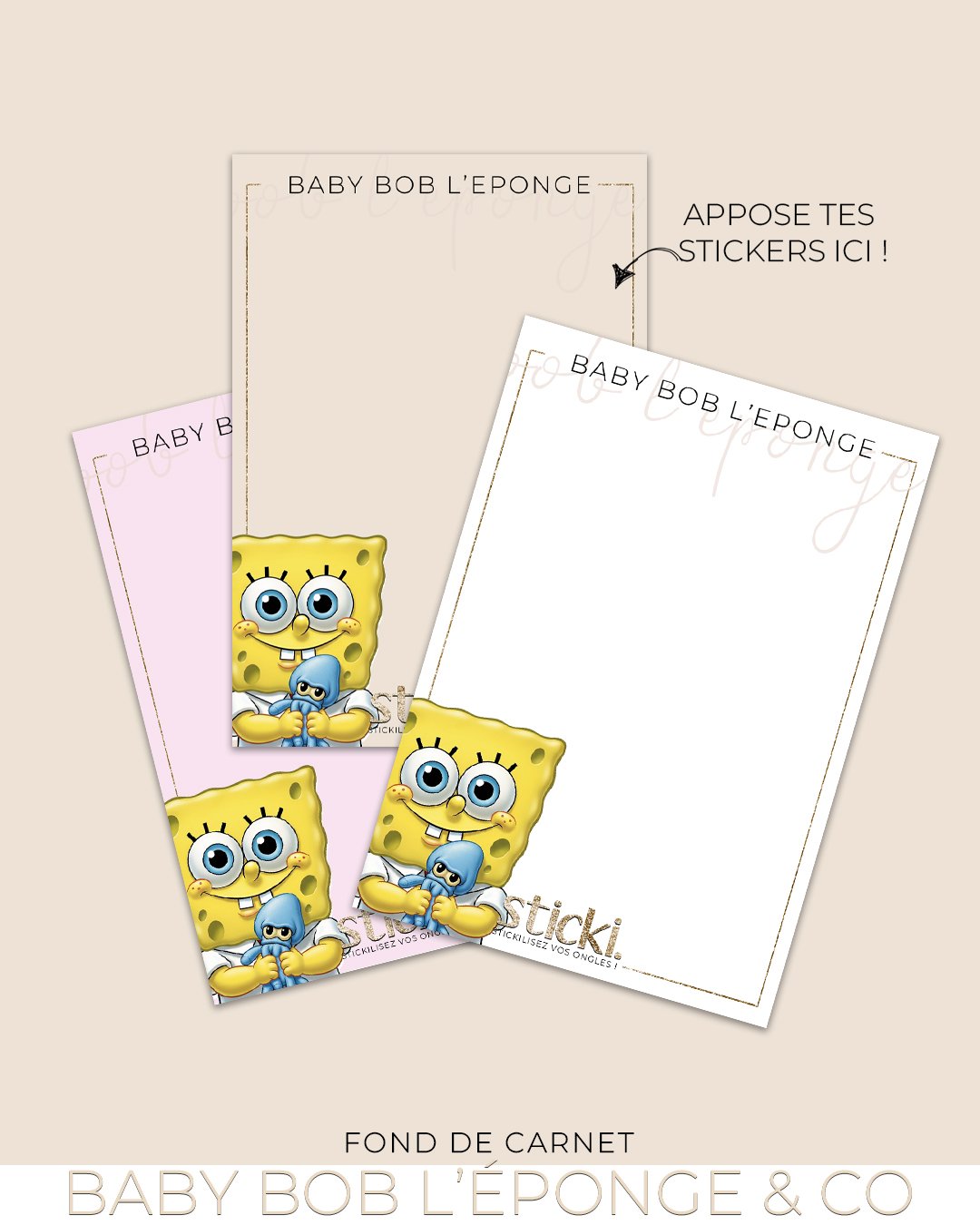 FOND DE CARNET - Baby Bob l'Eponge