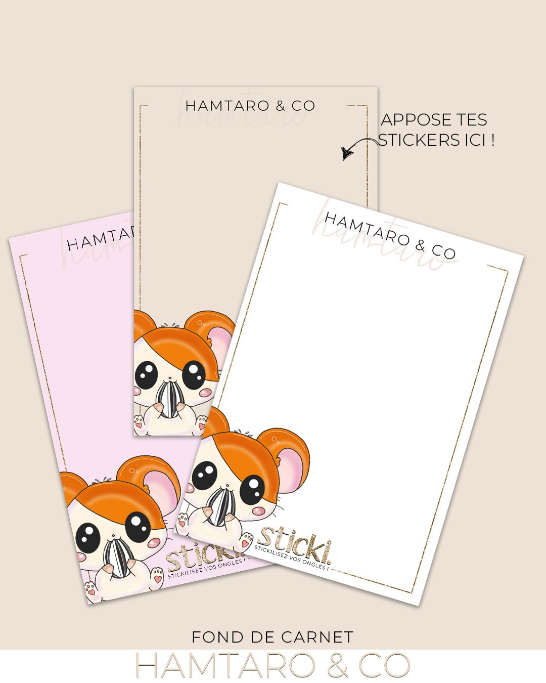 FOND DE CARNET - HAMTARO