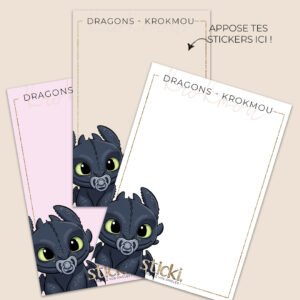 FOND DE CARNET - DRAGONS - KROKMOU