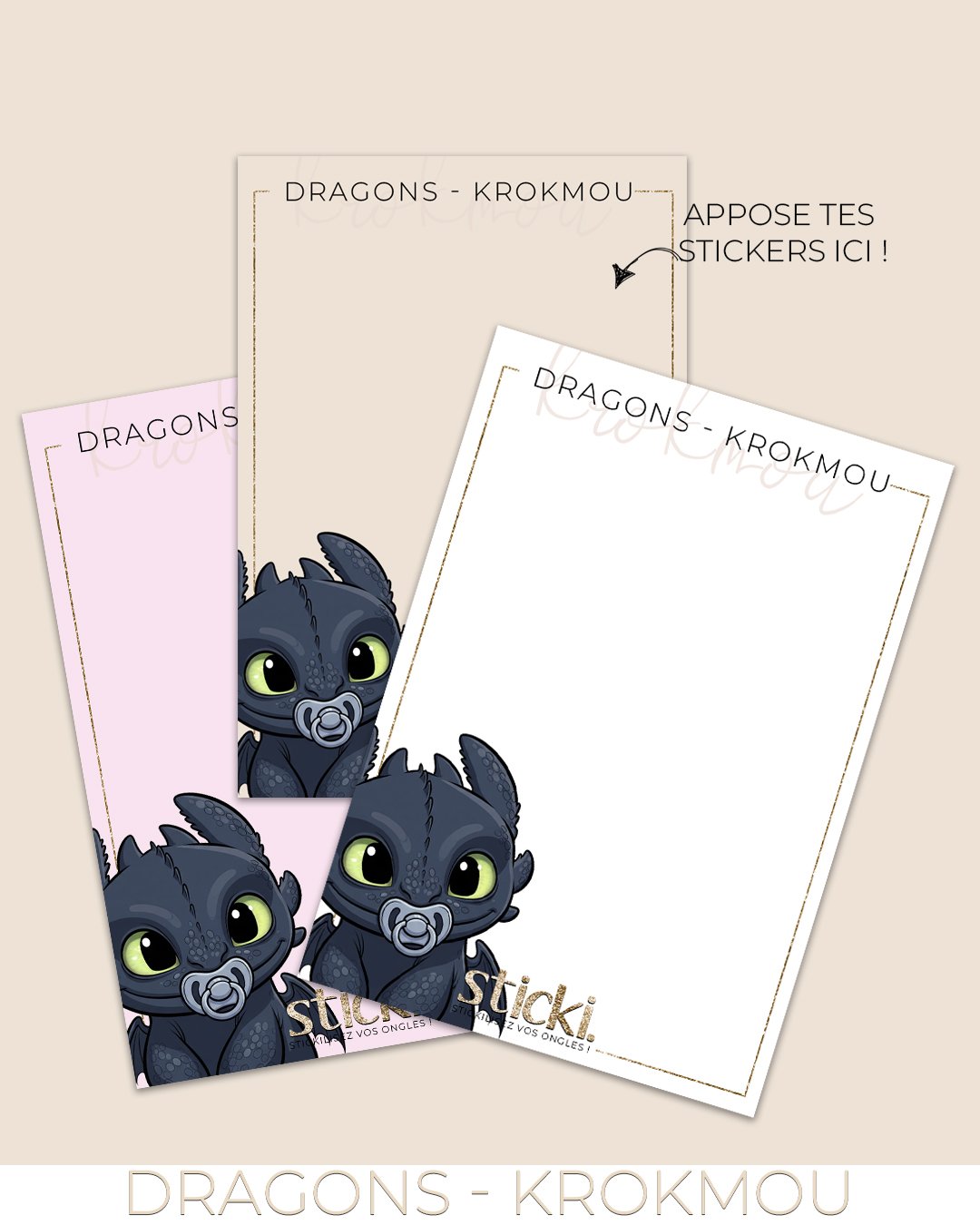 FOND DE CARNET - DRAGONS - KROKMOU