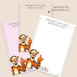FOND DE CARNET - MICKEY FAIT DES DOIGTS