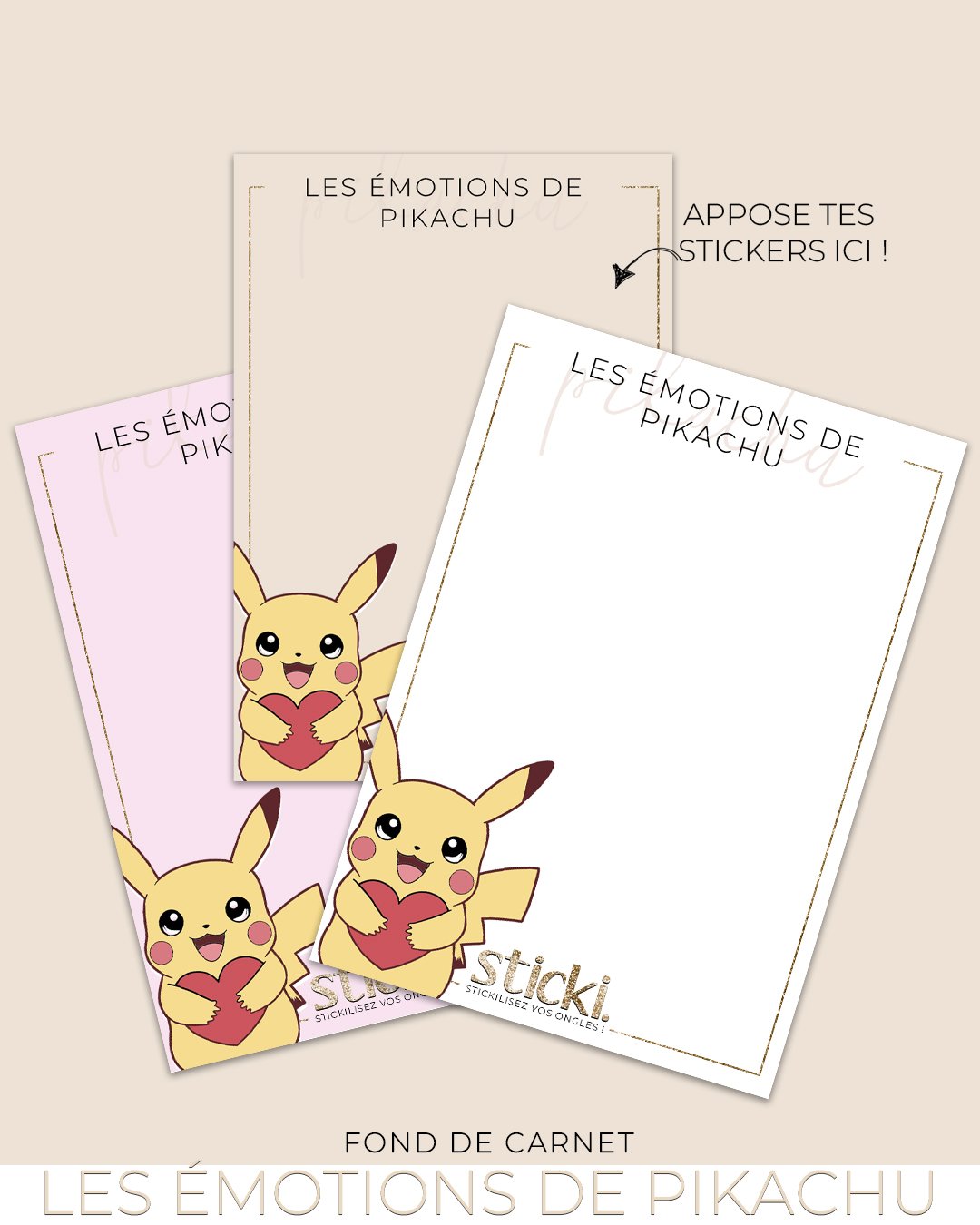 FOND DE CARNET - PIKACHU