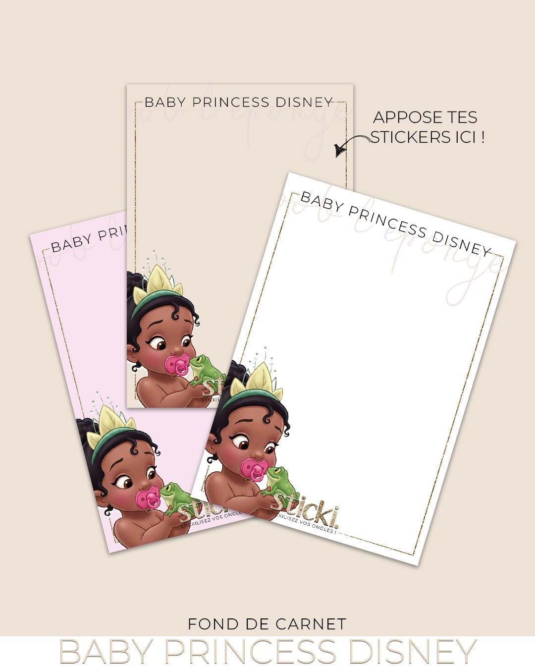 FOND DE CARNET - Baby Princess Disney