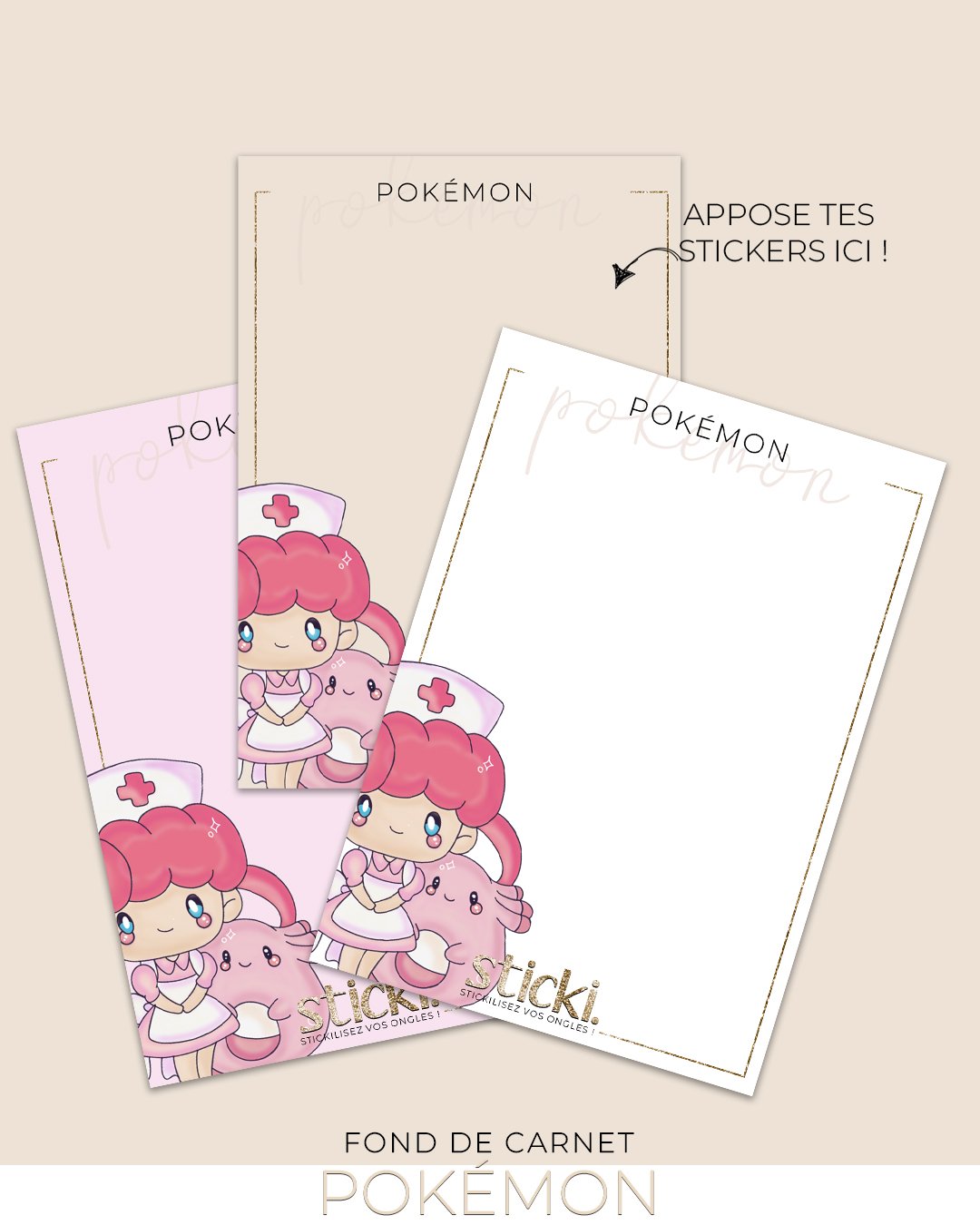FOND DE CARNET - POKEMON