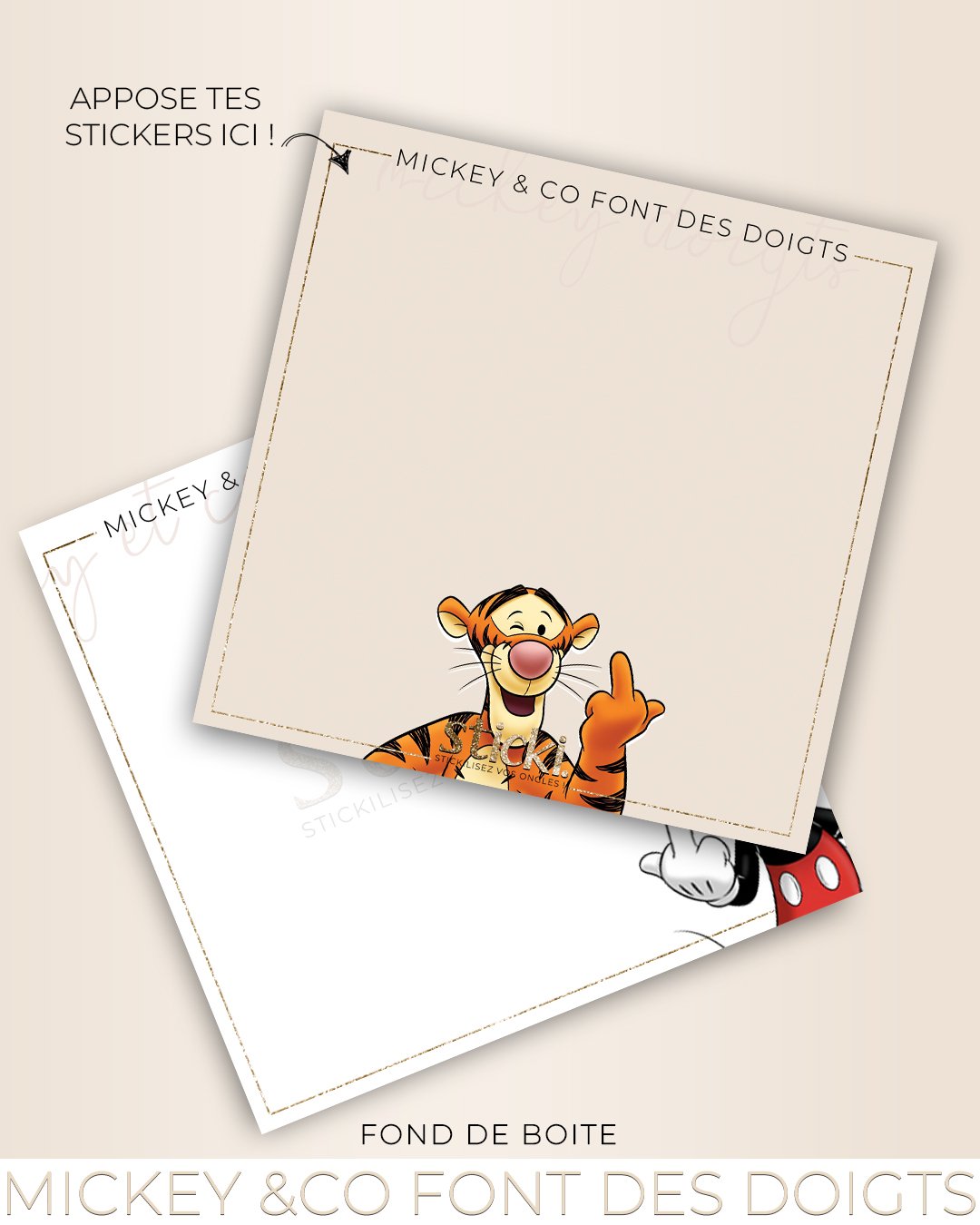 FOND DE BOITE - Mickey fait des Doigts