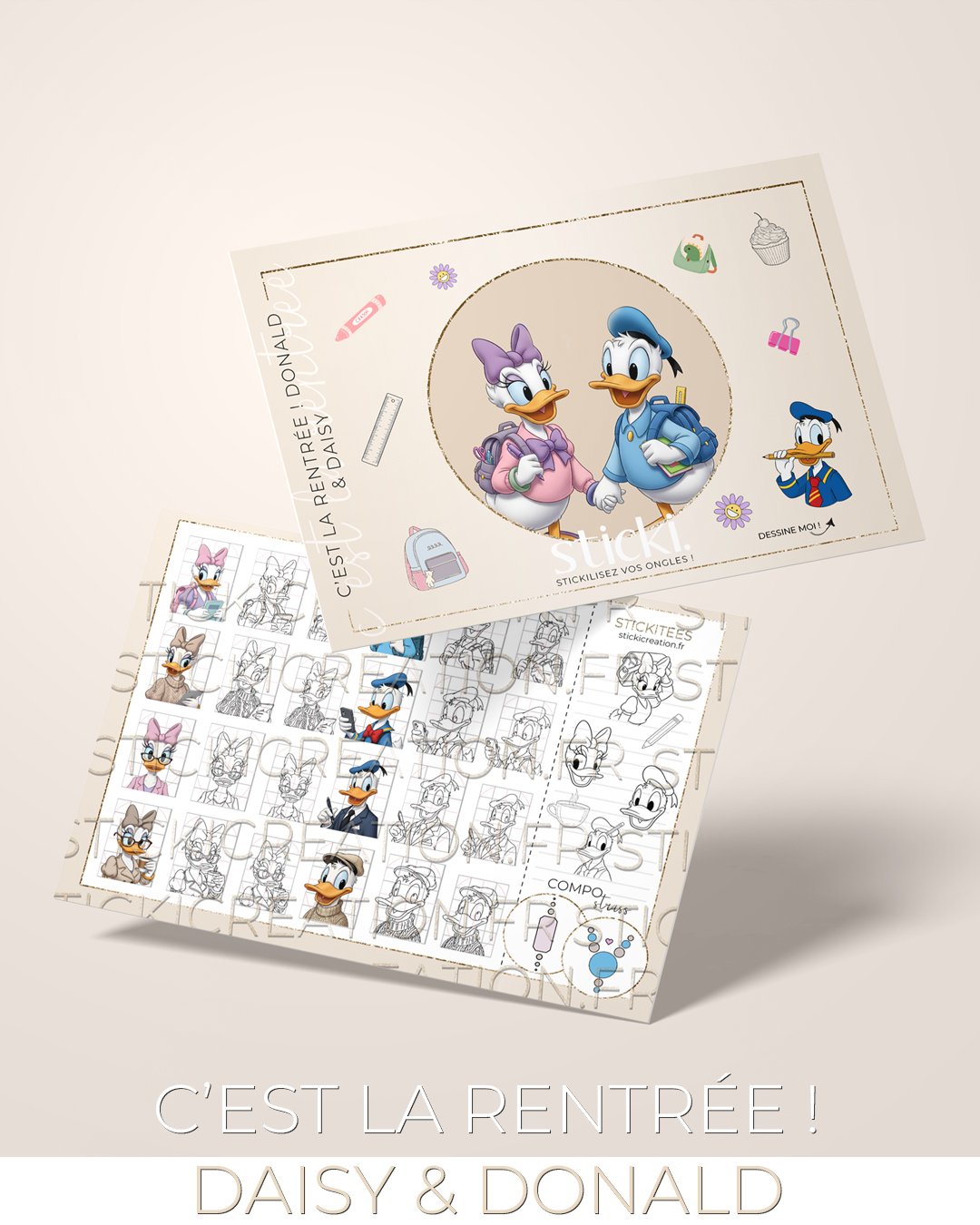 Planche - Donald & Daisy - C'est la Rentrée !