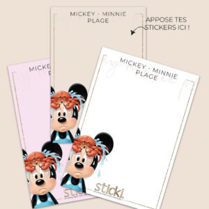 FOND DE CARNET - Mickey Minnie Plage