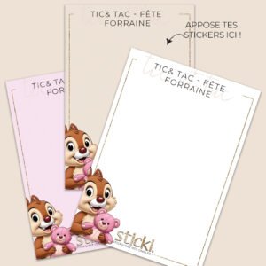 FOND DE CARNET - TIC ET TAC A LA FETE FORRAINE