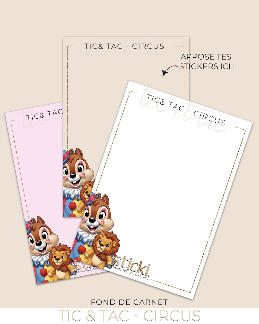 FOND DE CARNET - TIC ET TAC CIRCUS