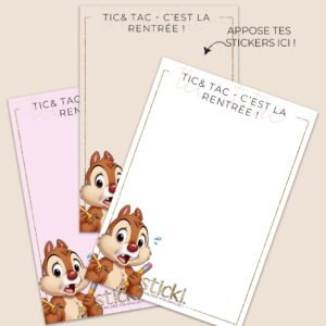FOND DE CARNET - TIC ET TAC C'est la rentrée ! Co Aout