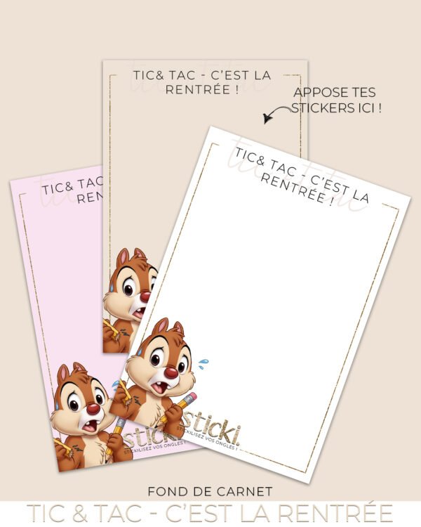 FOND DE CARNET - TIC ET TAC C'est la rentrée ! Co Aout