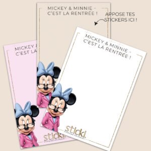 FOND DE CARNET - Mickey & Minnie - C'est la rentrée ! Co Aout