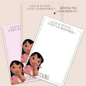 FOND DE CARNET - Lilo & Stitch - C'est la rentrée ! Co Aout