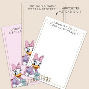 FOND DE CARNET - Donald & Daisy - C'est la rentrée ! Co Aout