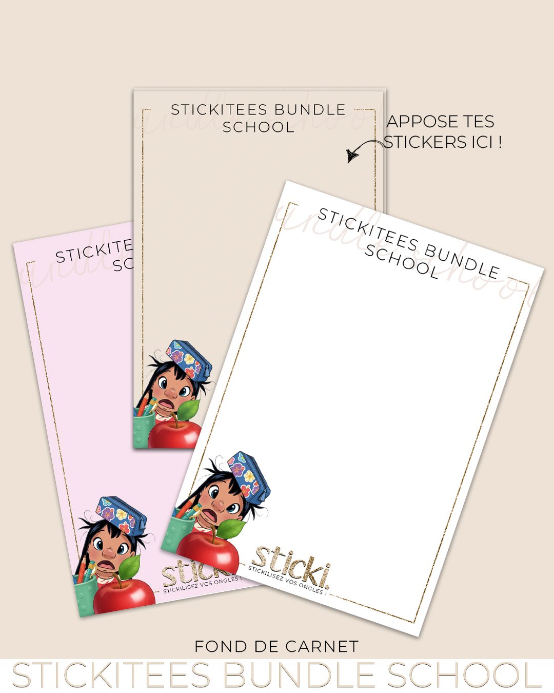 FOND DE CARNET - Bundle School - C'est la rentrée ! Co Aout