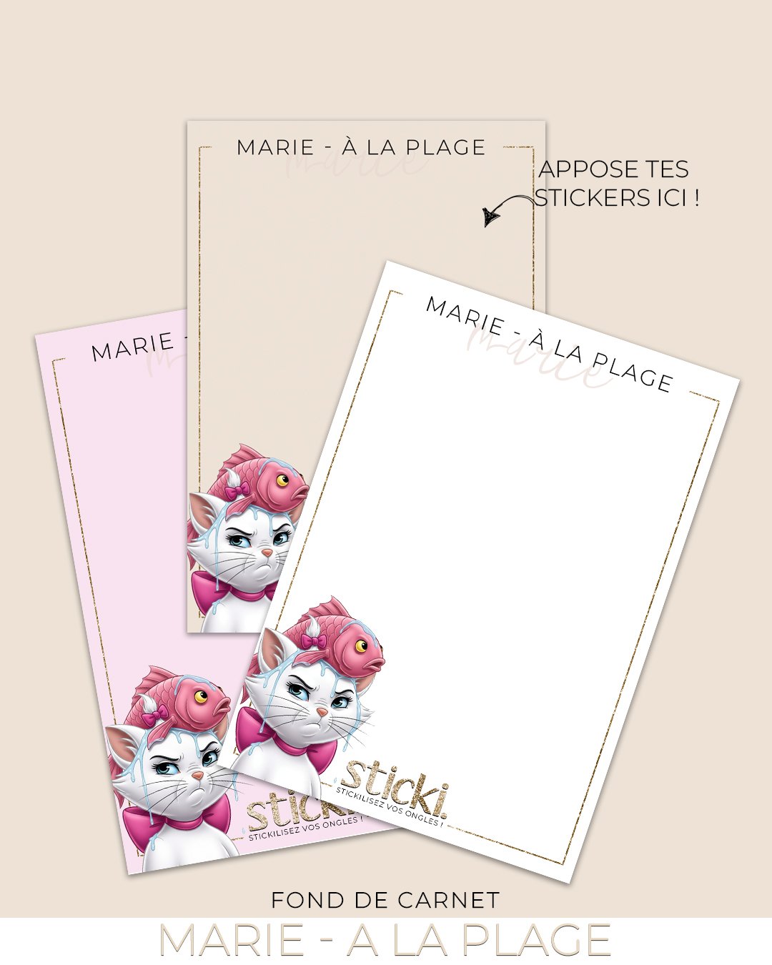 FOND DE CARNET - Marie à la Plage
