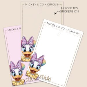 FOND DE CARNET - Mickey & CO -CIRCUS
