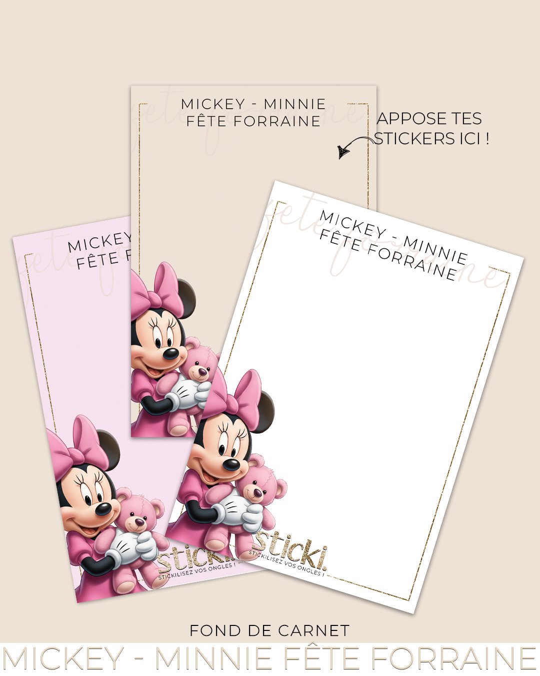 FOND DE CARNET - Mickey Minnie Fête Forraine