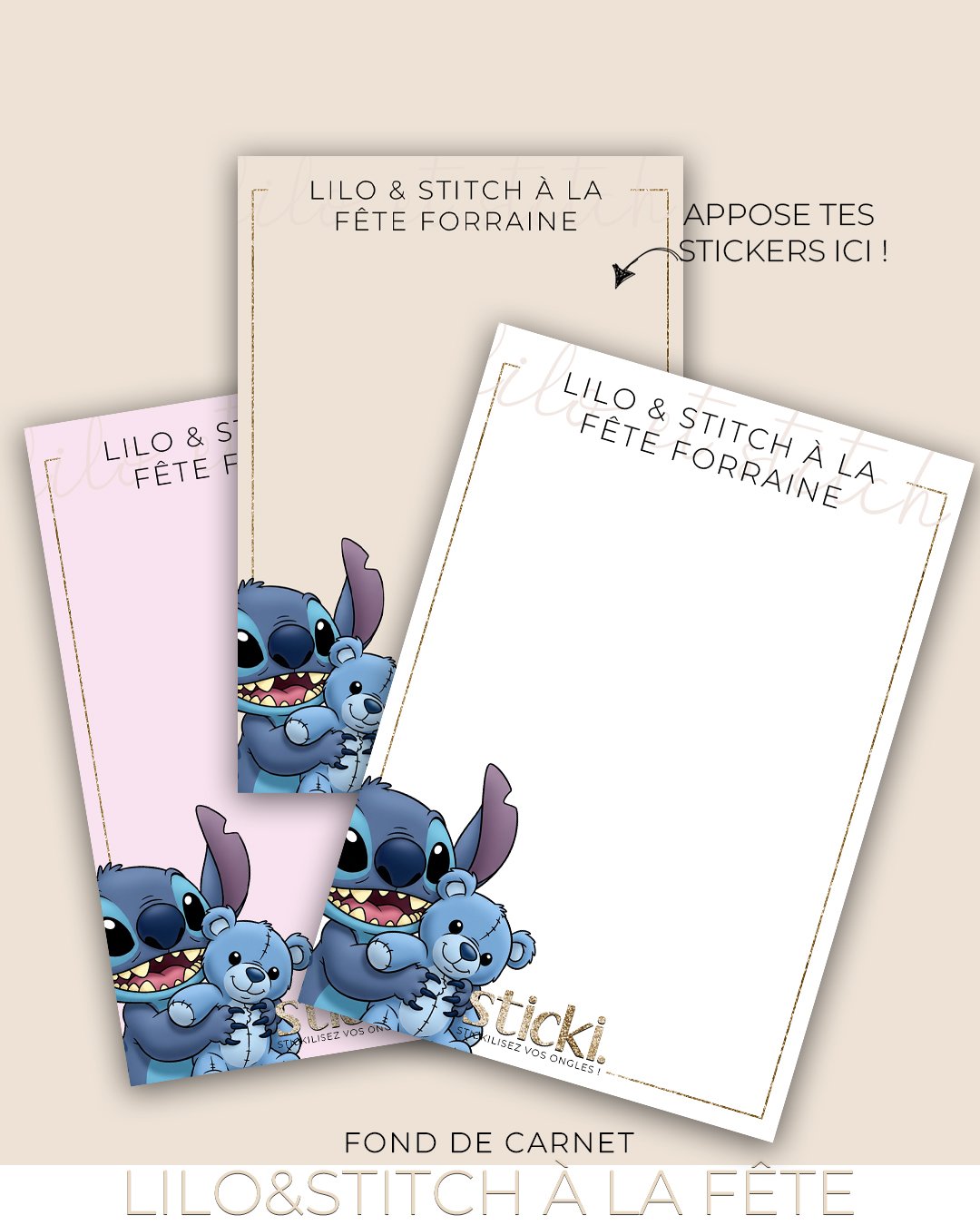 FOND DE CARNET - Lilo & Stitch fête forraine