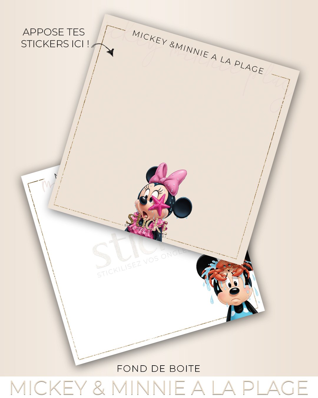 FOND DE BOITE - Mickey & Minnie plage - CO. Summer