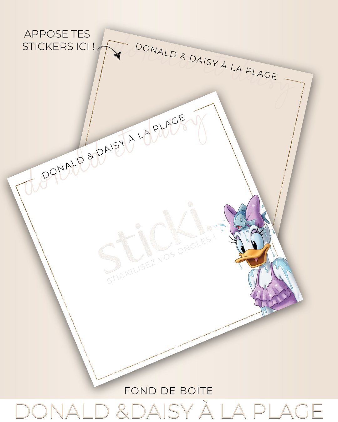 FOND DE BOITE - DONALD & DAISY A LA PLAGE - CO. Summer