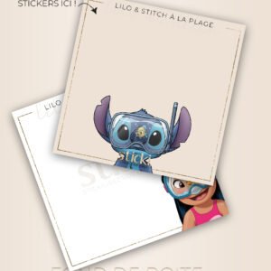 FOND DE BOITE - LILO & STITCH A LA PLAGE - CO. Summer