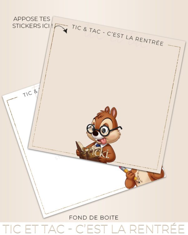 FOND DE BOITE - Tic & Tac - C'est la Rentrée ! - CO AOUT