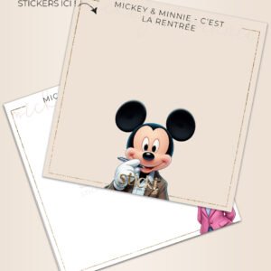 FOND DE BOITE - Mickey & Minnie - C'est la Rentrée ! - CO AOUT