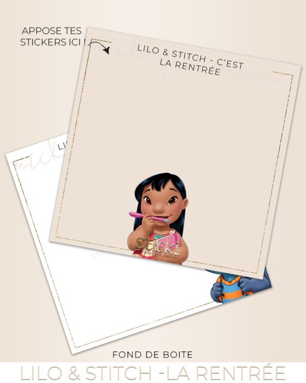 FOND DE BOITE - Lilo & Stitch - C'est la Rentrée ! - CO AOUT