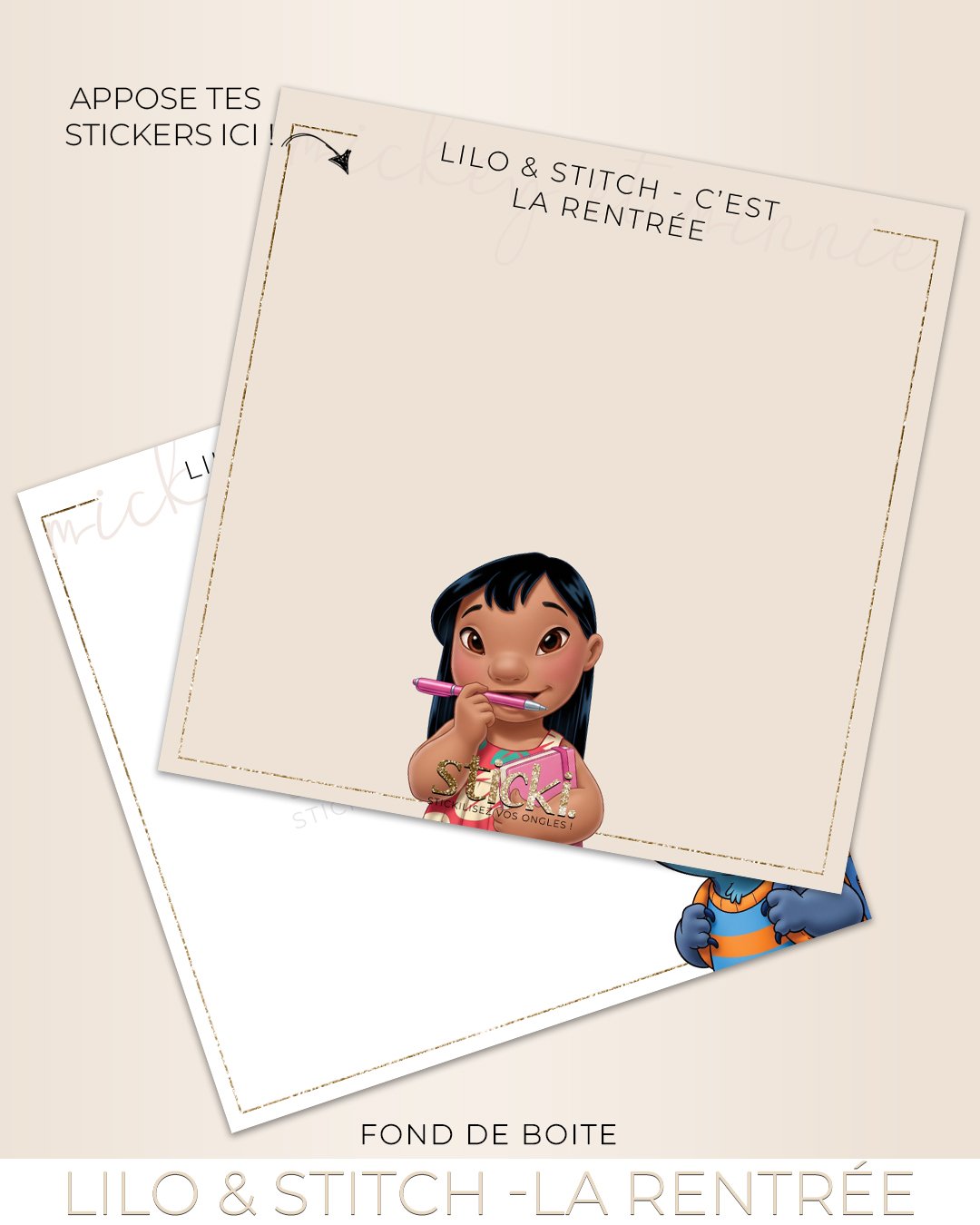 FOND DE BOITE - Lilo & Stitch - C'est la Rentrée ! - CO AOUT