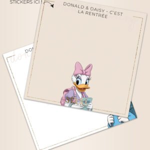 FOND DE BOITE - Donald & Daisy - C'est la Rentrée ! - CO AOUT