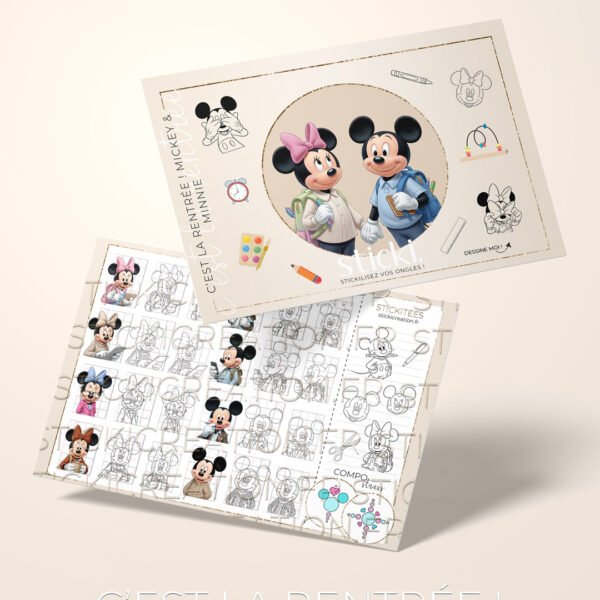 Planche - MICKEY & MINNIE - Co.Rentrée Scolaire
