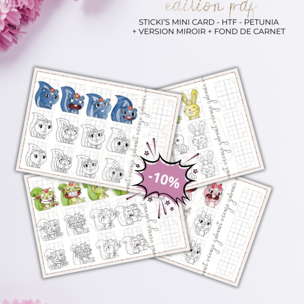 STICKI'S MINI CARD - PACK Happy Tree Friends