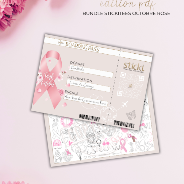 Planche - Stickitees Bundle OCTOBRE ROSE