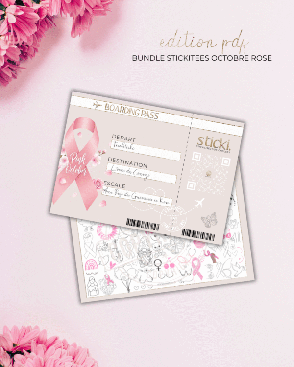 Planche - Stickitees Bundle OCTOBRE ROSE