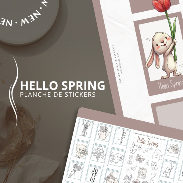 STICKER CARD -Hello Spring - MARS 2026