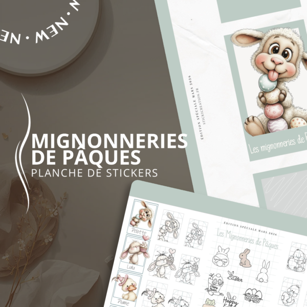 STICKER CARD -Les Mignonneries de Pâques - MARS 2026
