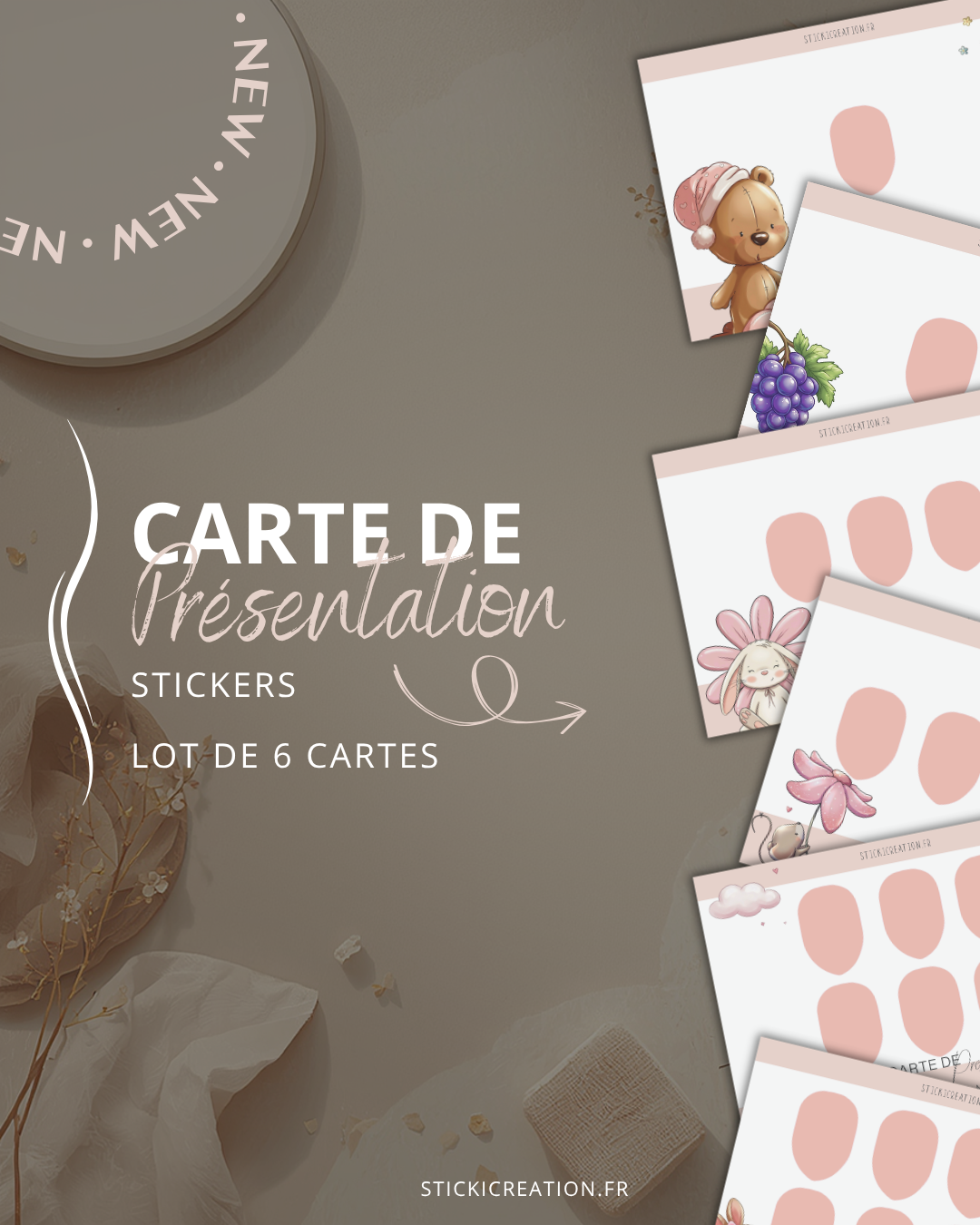 Carte présentation Stickers