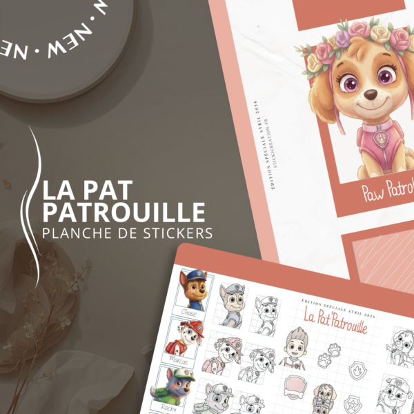 STICKER CARD -Paw Patrol - AVRIL 2026