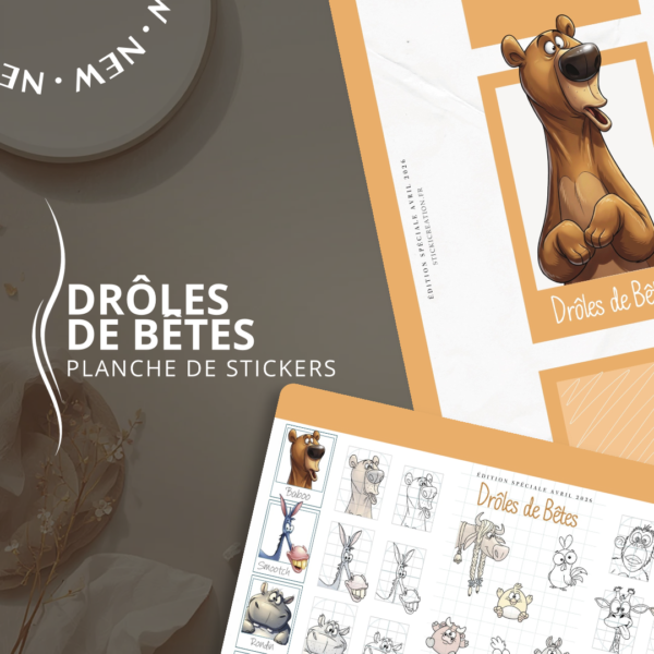 STICKER CARD -Drôles de Bêtes - AVRIL 2026