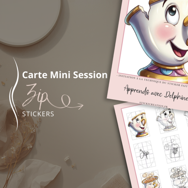 STICKER CARD -Carte mini session - Zip