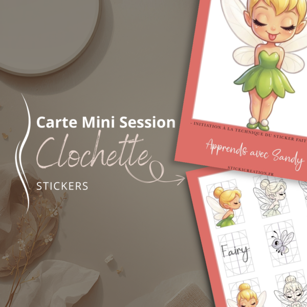 STICKER CARD -Carte mini session - Clochette