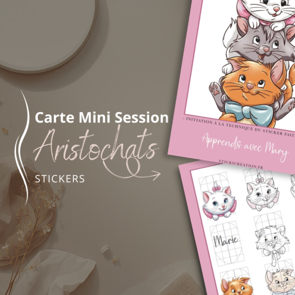 STICKER CARD -Carte mini session - Les Aristochats