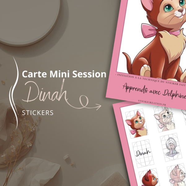 STICKER CARD -Carte mini session - Dinah
