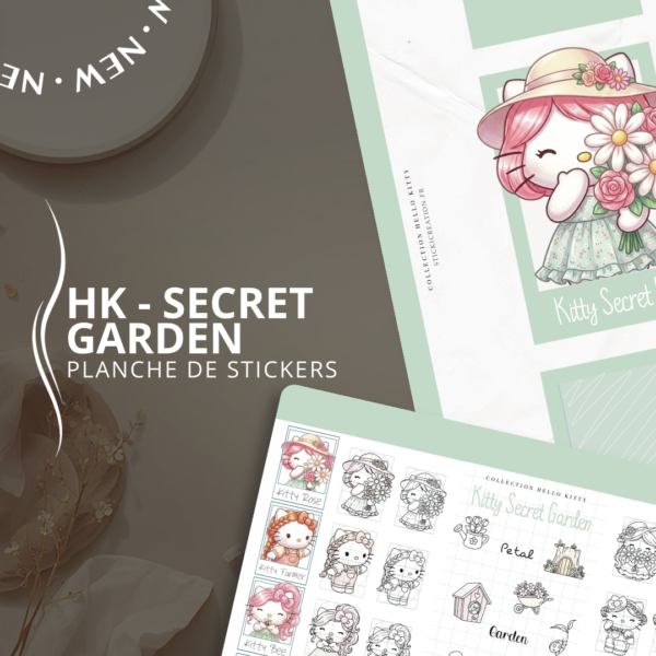 STICKER CARD -Kitty - Secret Garden - MAI 2026
