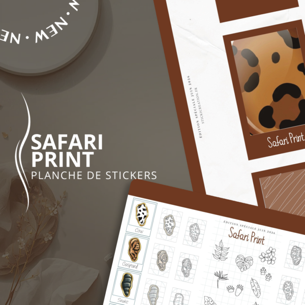 STICKER CARD -Safari Print - JUIN 2026
