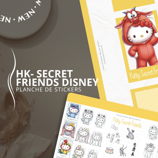 STICKER CARD -Kitty - Disney Secret Friends - JUIN 2026