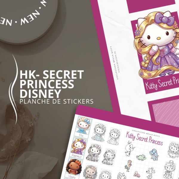 STICKER CARD -Kitty - Disney Secret Princess - JUIN 2026