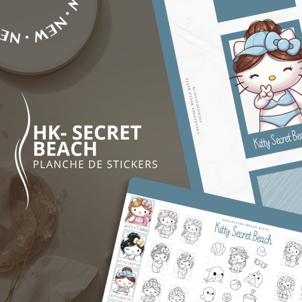 STICKER CARD -Kitty - Disney Secret Beach - JUIN 2026